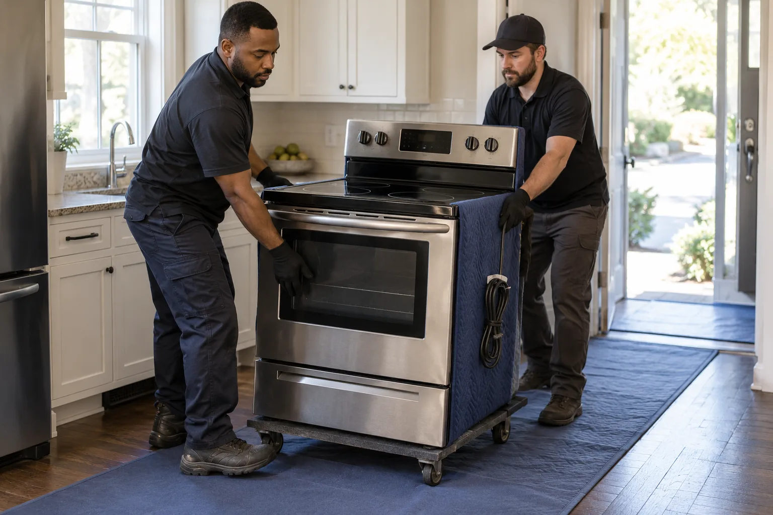 Professional stove & oven removal in a residential setting